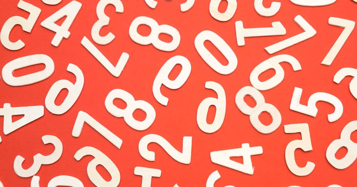 Scattered numbers illustrating random winner selection in a prize draw