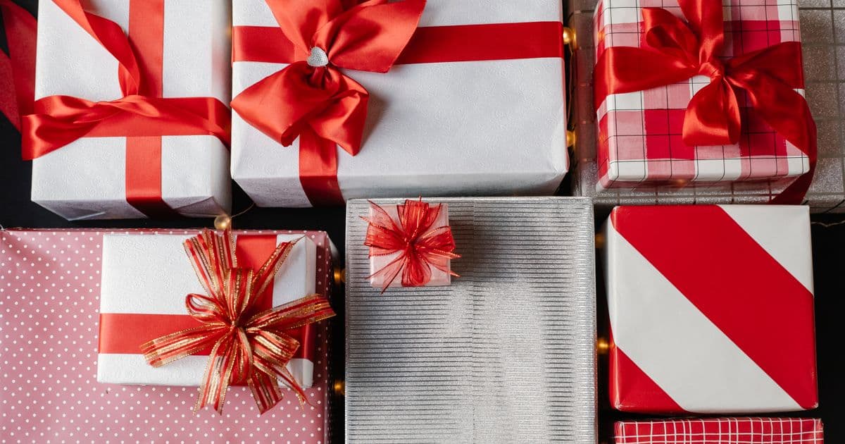 Wrapped gift box representing claiming a competition prize